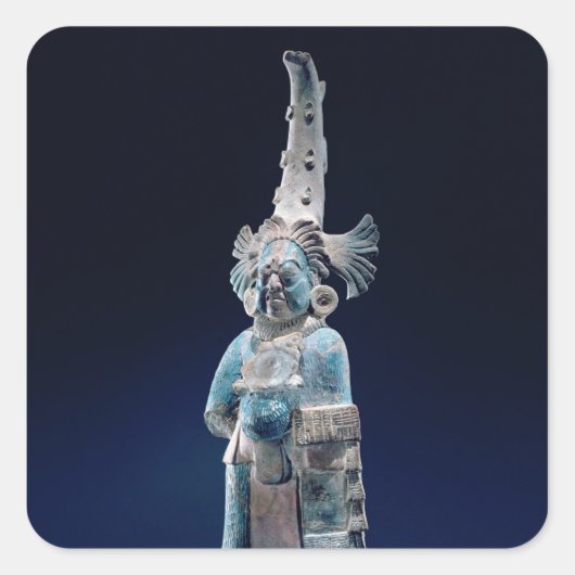 Priester in zeremoniellen Roben, Insel Jaina Quadratischer Aufkleber (Vorderseite)