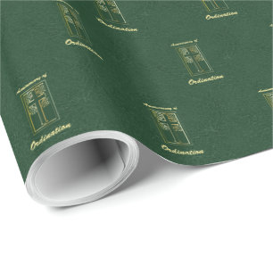 Priester-Jahrestag der Ordination Leder Look Geschenkpapier