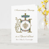 Priester-Jubiläumsortung Marian Cross IHS Auto Karte (Gelbe Blume)