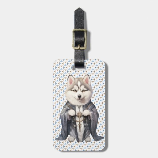 Priester King Siberian Husky Dog Gepäckanhänger (Vorderseite vertikal)