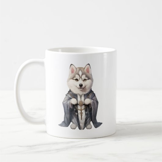 Priester King Siberian Husky Dog Kaffeetasse (Links)