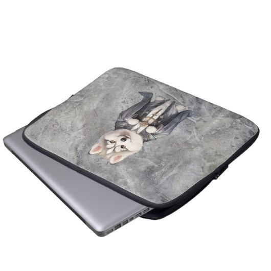 Priester King Siberian Husky Dog Laptopschutzhülle (Vorne Knopf)