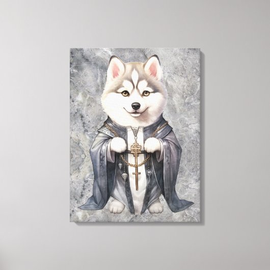 Priester King Siberian Husky Dog Leinwanddruck (Vorderseite)