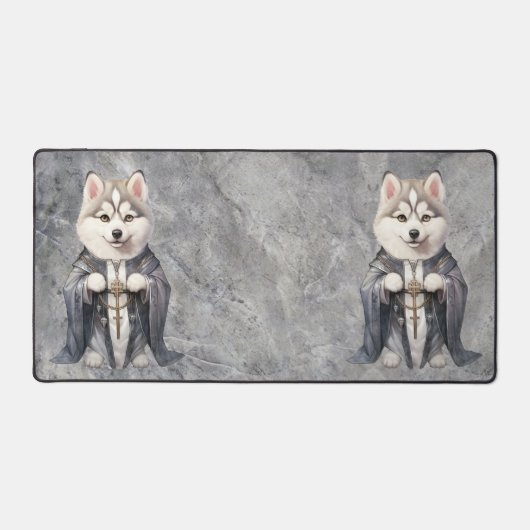 Priester King Siberian Husky Dog Schreibtischunterlage (Vorderseite)