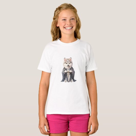 Priester King Siberian Husky Dog T-Shirt (Vorne ganz)