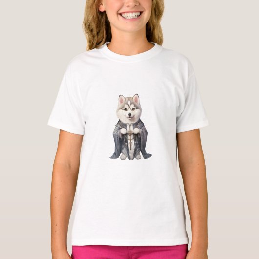 Priester King Siberian Husky Dog T-Shirt (Vorderseite)