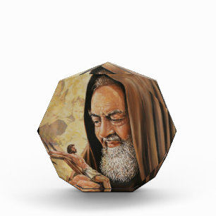 Priester-Kruzifix Jesus St. Padre Pio Fotoblock