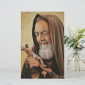 Priester-Kruzifix St. Padre Pio Briefpapier (Stehend Vorderseite)
