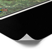 Priester Lake Idaho Satellitenplakat Karte Poster (Ecke)