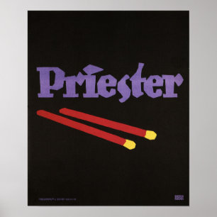 PRIESTER Matches Lucien Bernhardt Sachplakat Art Poster