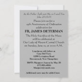 Priester mit Jesus Silver Anniversary Einladung (Rückseite)