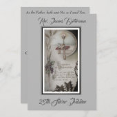Priester mit Jesus Silver Anniversary Einladung (Vorne/Hinten)