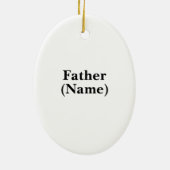 Priester mit Kreuzweihnachtsfeier Keramik Ornament (Hinten)