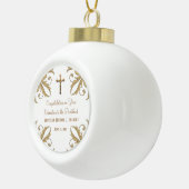 Priester-Ordination für Gold-Crucifix-Dekorative G Keramik Kugel-Ornament (Rechts)