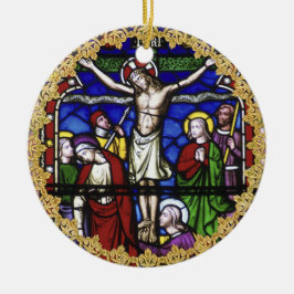 Priester Ordination Jubiläum festgehaltenes Glas C Keramikornament