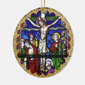 Priester Ordination Jubiläum festgehaltenes Glas C Keramikornament (Links)