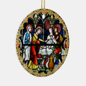 Priester Ordination Jubiläum festgehaltenes Glas C Keramikornament (Rechts)