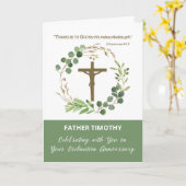 Priester Ordination Jubiläum Grünreath Karte (Gelbe Blume)