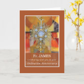 Priester Ordination Jubiläum Monstrance Host Karte (Gelbe Blume)