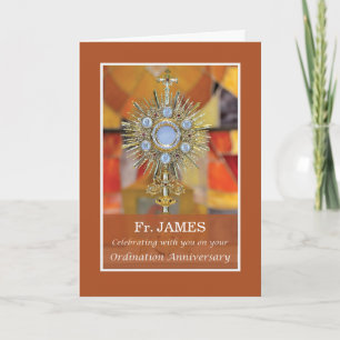 Priester Ordination Jubiläum Monstrance Host Karte