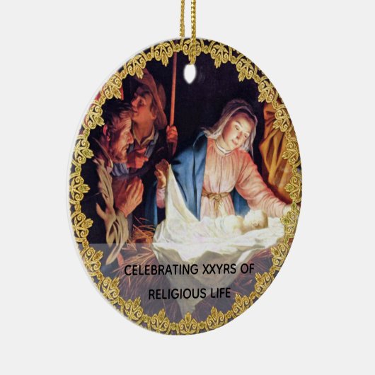 Priester Ordination Jubiläum Nativität Custom Keramik Ornament (Rechts)