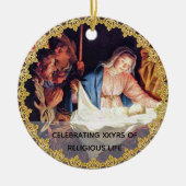 Priester Ordination Jubiläum Nativität Custom Keramik Ornament (Vorne)