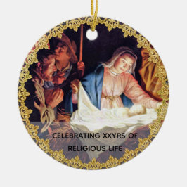 Priester Ordination Jubiläum Nativität Custom Keramik Ornament