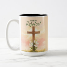 Priester Ostern Freue dich Kreuz und Lilien Religi