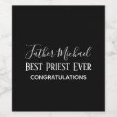Priester Pastor Clergy Gifts - Einfach Personalisi Weinetikett (Einzelnes Label)