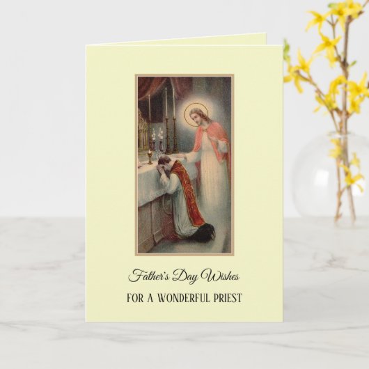 Priester Pastor Vatertag Gruß Karte (Gelbe Blume)