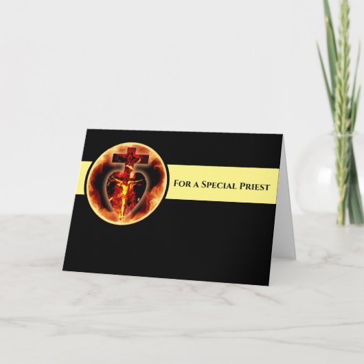 Priester Religiöse katholische Kreuzigung Heilige Dankeskarte (Vorderseite)