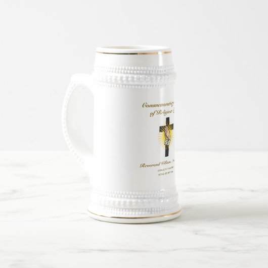 Priester RETIREMENT - Gedenkveranstaltung Tasse (Vorderseite Links)