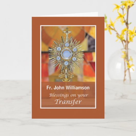 Priester Segnungen auf Transfer Gold Look Monstran Karte (Gelbe Blume)