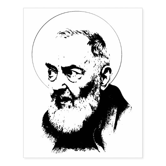 Priester St. Padre Pio Capuchin Katholik Gummistempel (Prägung)