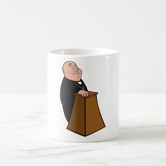 Priester Stehend an einem Pulpit Kaffeetasse