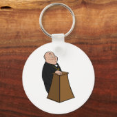 Priester Stehend an einem Pulpit Schlüsselanhänger (Vorderseite)