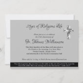 Priester Tod 25. Ordination Jahrestag Silber Einladung (Vorderseite)