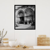 Priester vor dem Heiligen Grab Jerusalem 1880 Poster (Küche)