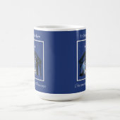 Priester-Weihnachtssegen, Kippfiguren auf Blau Kaffeetasse (Mittel)