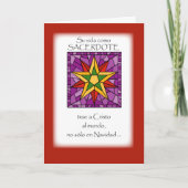 Priester-Weihnachtsstern, spanisch Feiertagskarte (Vorderseite)