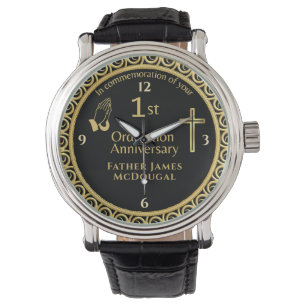 Priester zum 1. Jahrestag PERSONALISIERT Armbanduhr