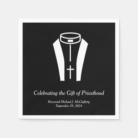 Priesterfeier mit dem Entwurf des Priester Collar Serviette (Vorderseite)