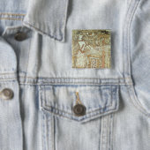 Priesterin an einem Altar, Detail von a Button (Beispiel)