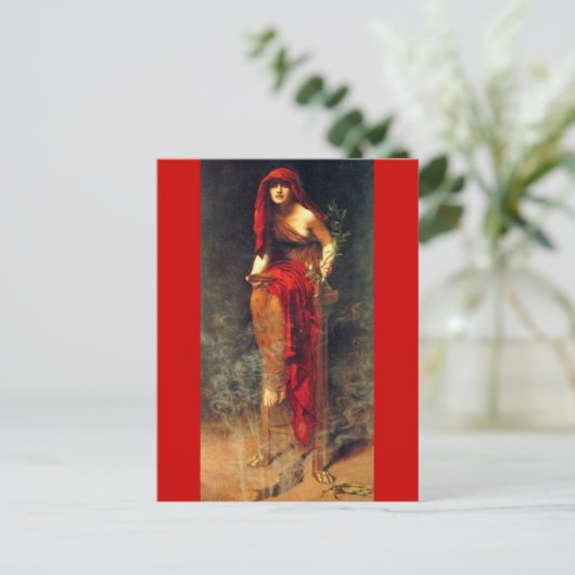 Priesterin von Delphi Postkarte (Stehend Vorderseite)