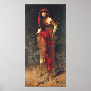 Priesterin von Delphi Pre-Raphaelite Poster