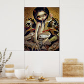 Priesterin von Nyarlathotep ART PRINT egypt gotisc Poster (Küche)