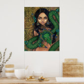 Priesterin von Quetzalcoatl Art Print Aztec Dragon Poster (Küche)