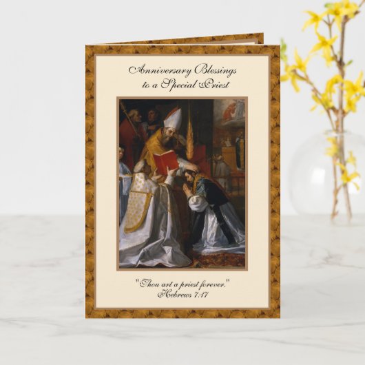 Priesterjubiläum Karte (Gelbe Blume)