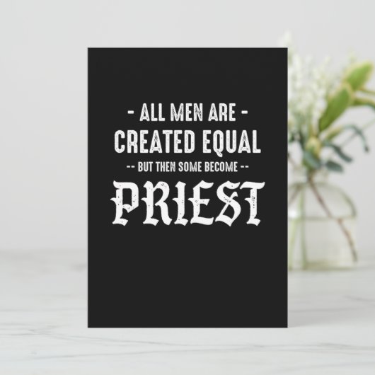 Priesterkirche Katholischer Glaube Jesus Christus  Einladung (Stehend Vorderseite)