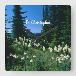 Priesterlandschaft Personalisiert Quadratische Wanduhr